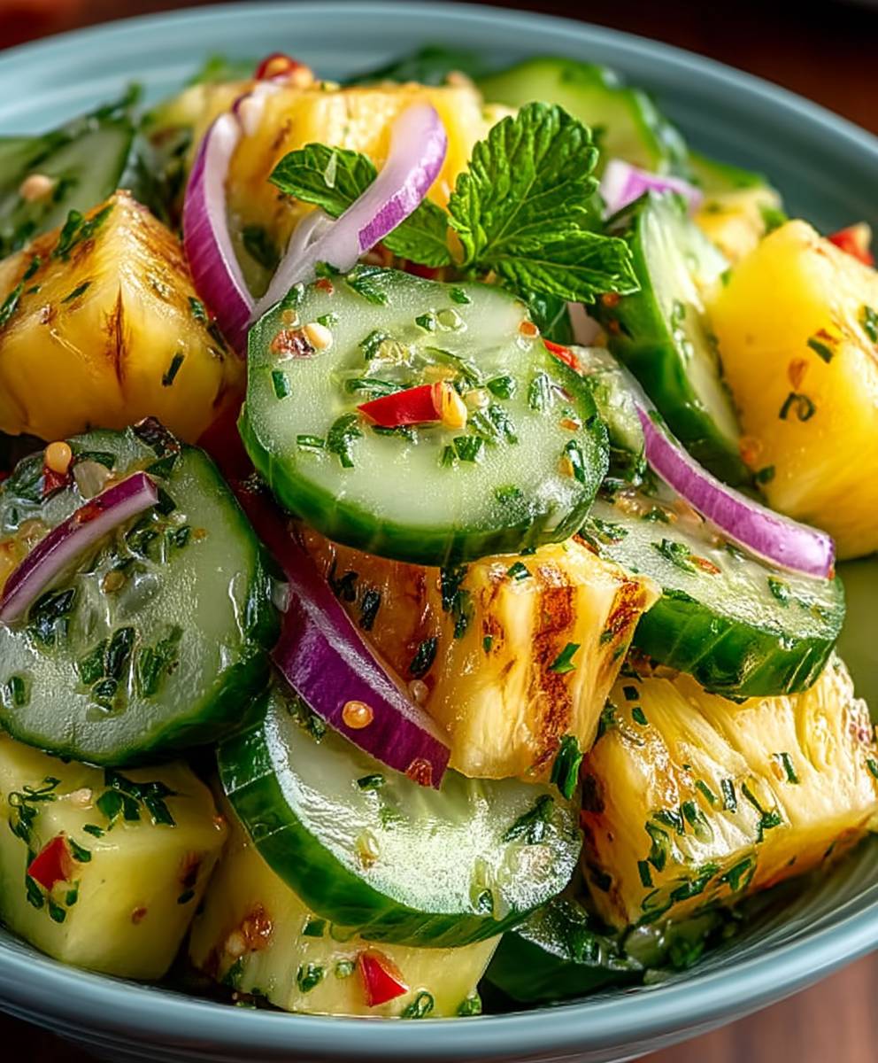 Ananas Gurken Salat Sommer