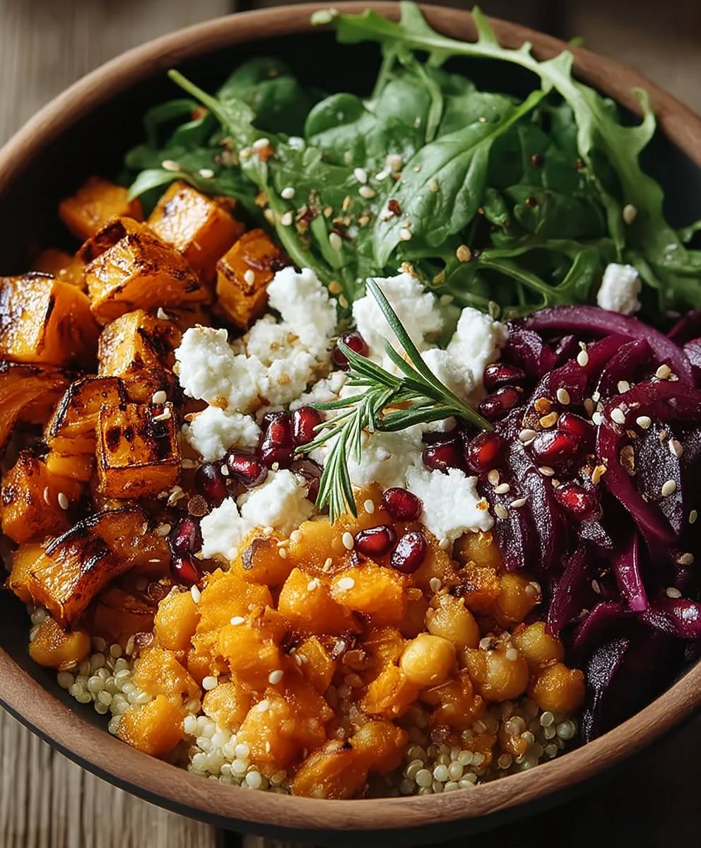 Buddha Bowl Herbst Salat