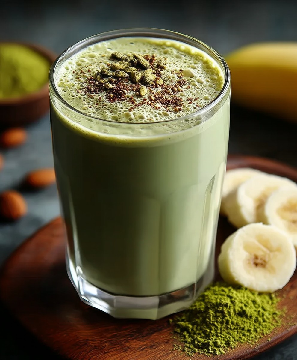Matcha Smoothie mit Banane
