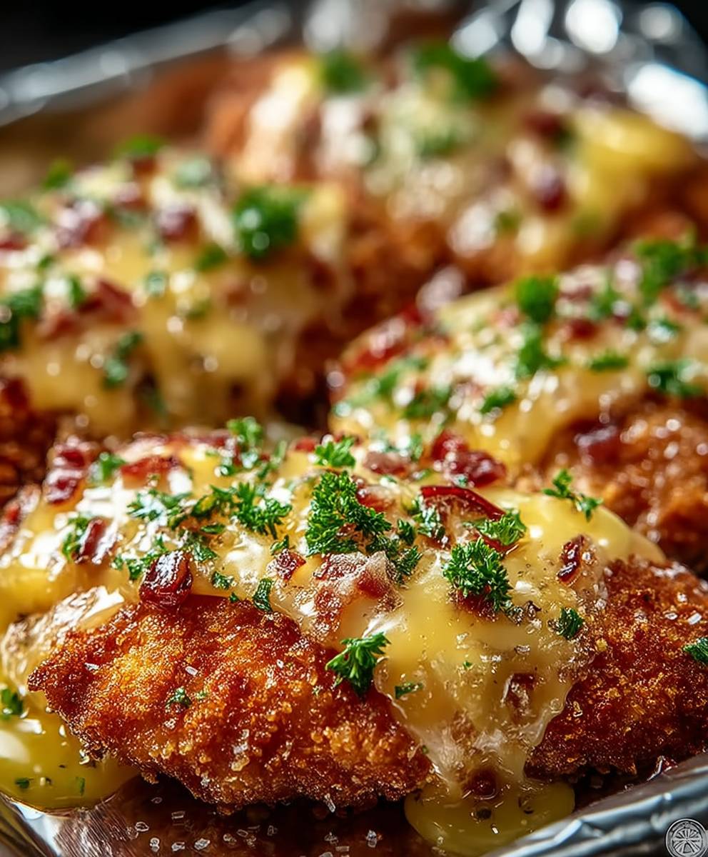 Überbackene Partyschnitzel Blech