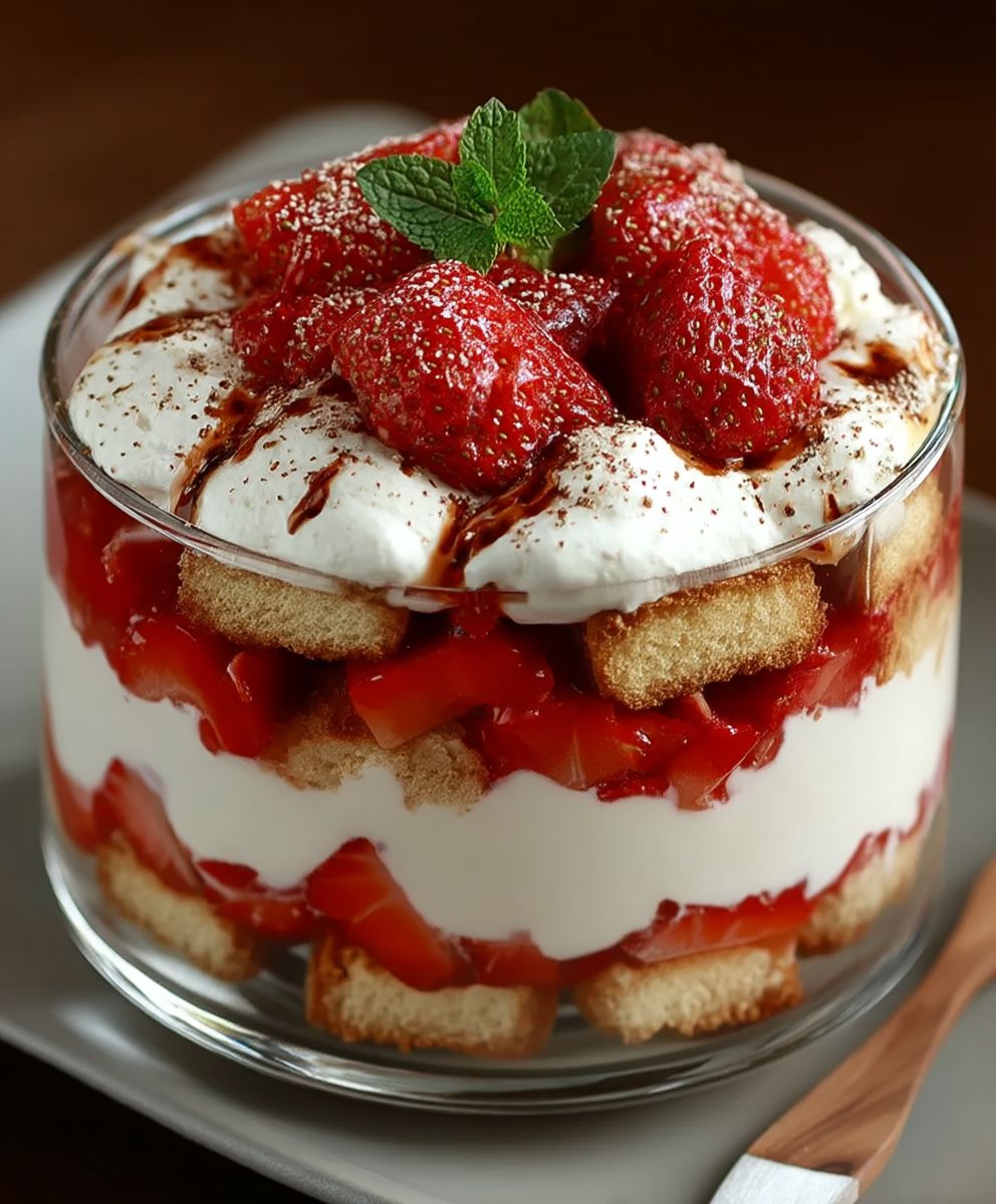 Erdbeer Tiramisu schnelles Dessert