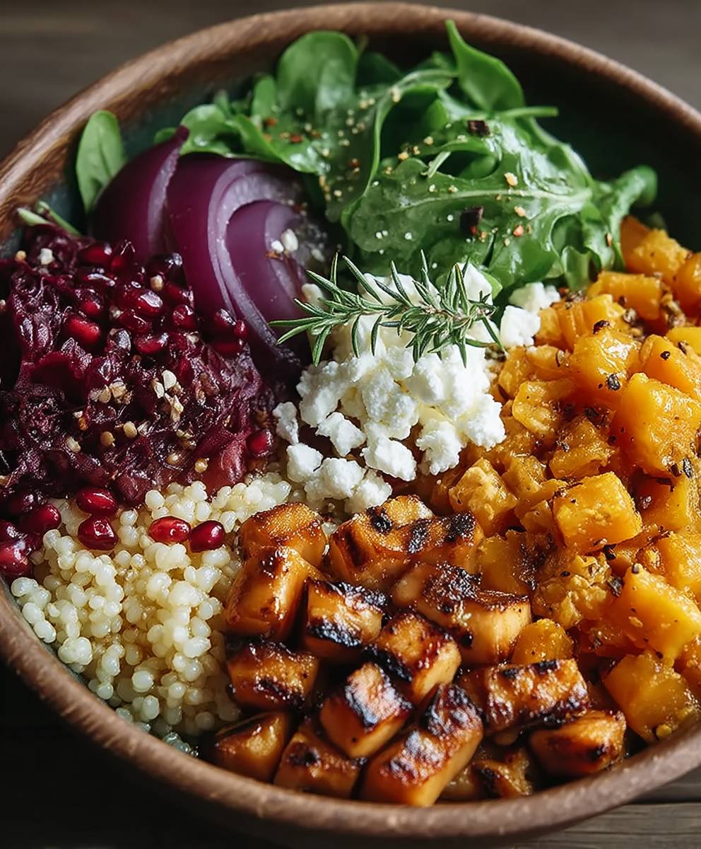 Buddha Bowl Herbst Salat