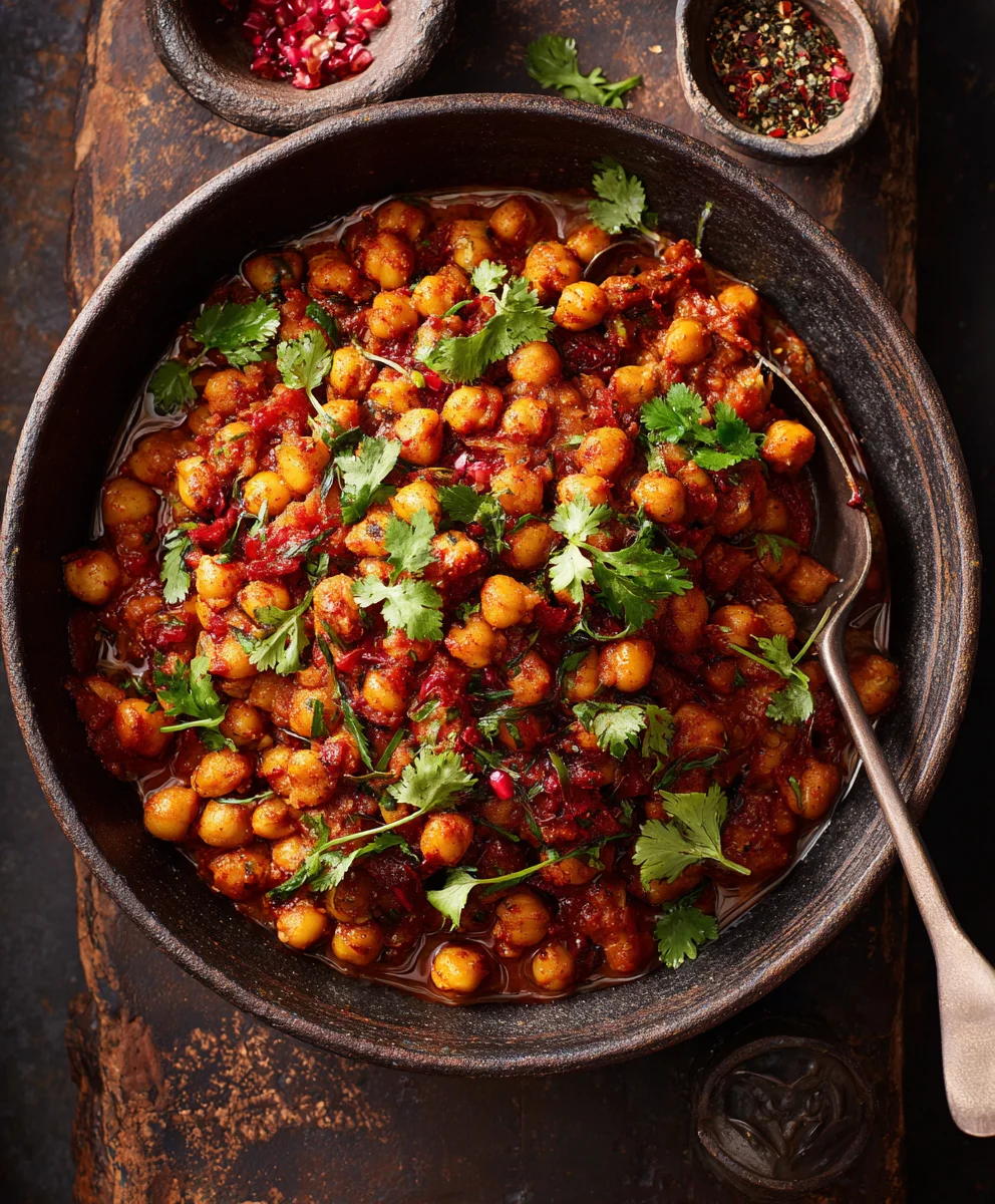 Veganer Harissa Kichererbsen Eintopf: Würzig & cremig kochen